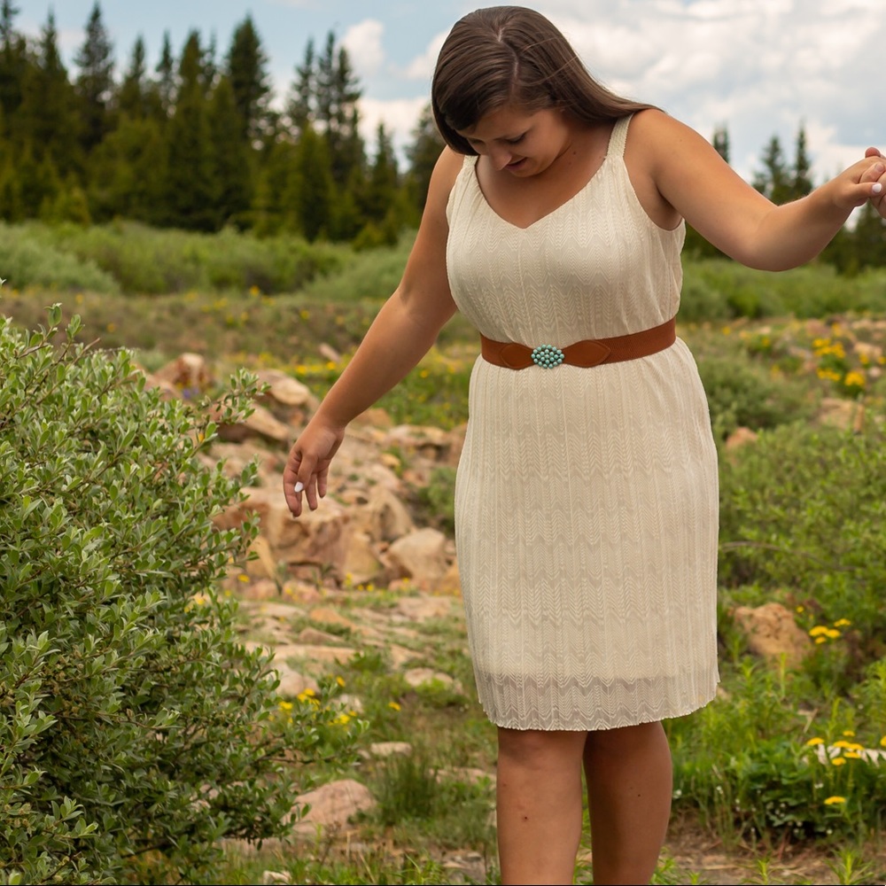 Cream Anthropologie Dress